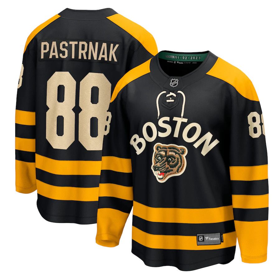 Men Boston Bruins #88 David Pastrnak Fanatics Branded Black 2023 Winter Classic Player NHL Jersey